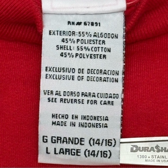 Taylor Swift FAV KC Chiefs red Y2K EUC embroidered logo black & gray stripe YL - Picture 6 of 10